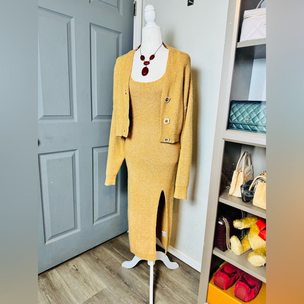 Cardigan and Midi Dress set Medium